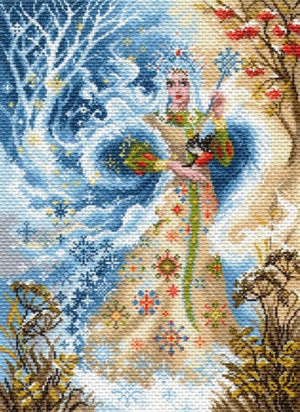 Рисунок на канве МАТРЕНИН ПОСАД арт.37х49 - 1703 Волшебница зима упак (1 шт)