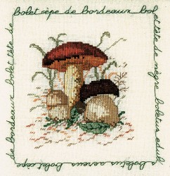 Набор для вышивания Le Bonheur des Dames арт.1682 Bolet Cepe De Bordeaux (Белый гриб) 16х17 см