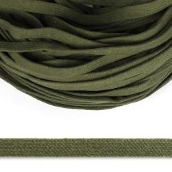Шнур плоский х/б 12мм классическое плетение TW цв.021 хаки уп.50м