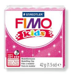 FIMO kids полимерная глина для детей, уп. 42г цв.блестящий розовый, арт.8030-262