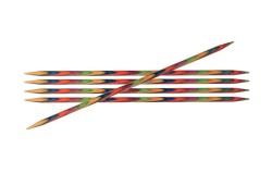 20103 Knit Pro Спицы чулочные "Symfonie" 2,5мм/15см, дерево, многоцветный, 6шт