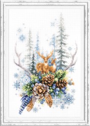 Набор для вышивания ЧУДЕСНАЯ ИГЛА арт.200-017 Дух зимнего леса 17x27 см