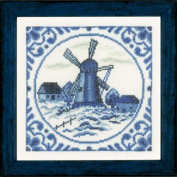 Набор для вышивания LANARTE арт.PN-0158328 Ветровая мельница Дельфта 17х17 см