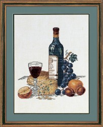 Набор для вышивания EVA ROSENSTAND арт.14-158 Сыр и красное вино 40х50 см