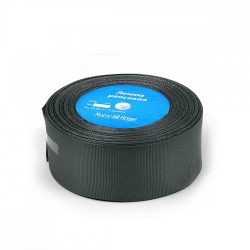 Лента репсовая 38мм в инд.упаковке цв. 077 т.серый Magic4Hobby уп. 22,86м (±1м)