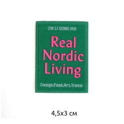 Аппликации пришивные арт.TBY.2411 Real Nordic Living 4,5х3см,зеленый уп.20 шт