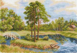 Рисунок на канве МАТРЕНИН ПОСАД арт.37х49 - 1679 Речная заводь
