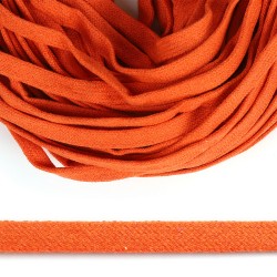 Шнур плоский х/б 12мм классическое плетение TW цв.008 оранжевый уп.50м