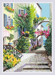 Набор "РИОЛИС" мозаичная картина арт.AM0025 Итальянский дворик 27х38см