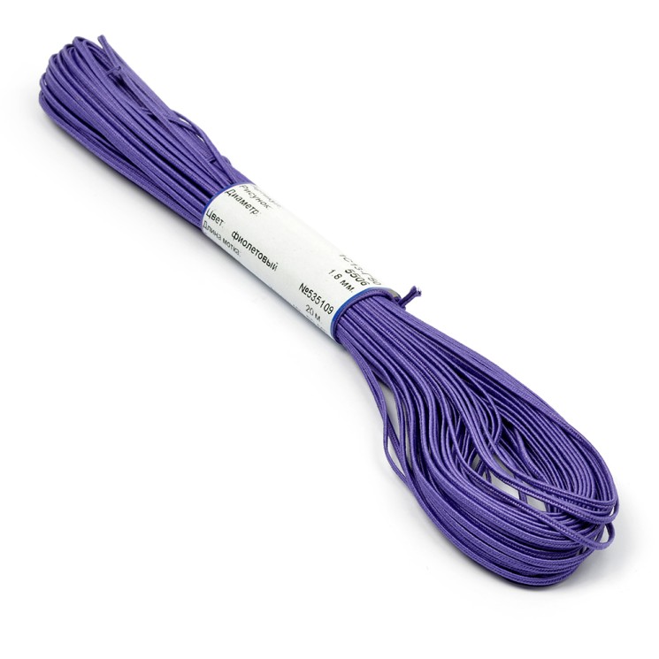 Шнур отделочный 1с13 "Сутаж" 1,8мм цв.фиолетовый уп.20м