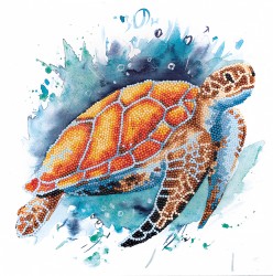 Кристальная мозаика ФРЕЯ арт.ALBP-288 Морская черепаха (постер) 30х30 см