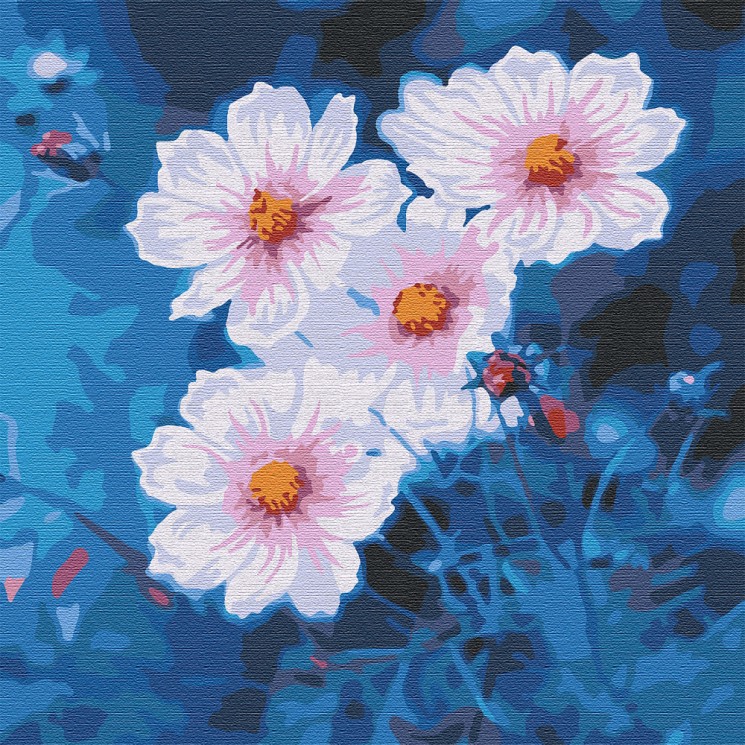 Картины по номерам Molly арт.KHM0040 Камелия (17 цветов) 30х30 см