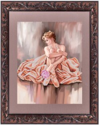 Рисунок на ткани бисером БЛАГОВЕСТ арт.К-3150 Балерина 28х38 см