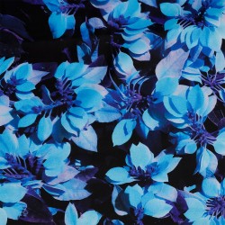 Ткань шелк Армани креп 90 г/м  97% полиэстер, 3% лайкра шир.148 см арт.T.0401.6 цв.06 голубой рул.25м