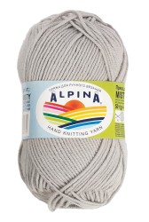 Пряжа ALPINA MISTY (70% хлопок, 30% шерсть) 10х50г/105м цв.16 св.серый