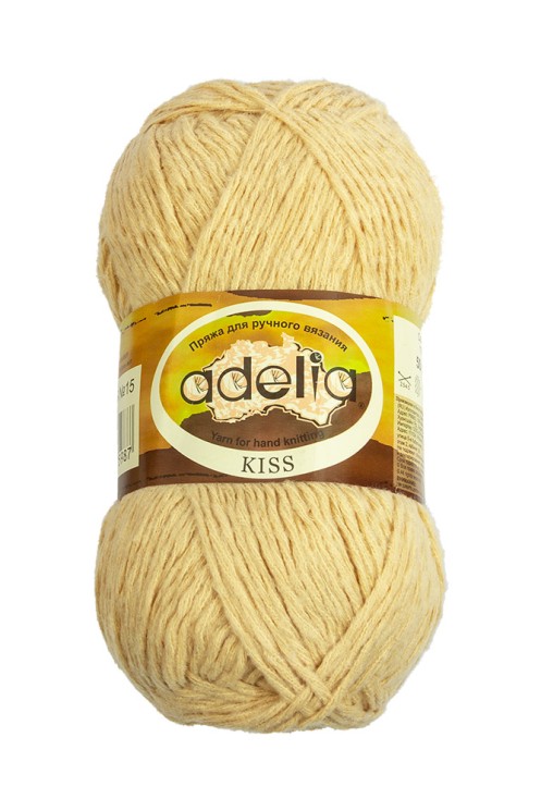 Пряжа ADELIA KISS (100% полиэстер) 10х50г/145м цв.15 бежевый