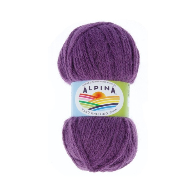 Пряжа ALPINA ALPACA TRENZA (90% альпака/ 10% полиамид) 4х50г/150м цв.06 сиреневый упак