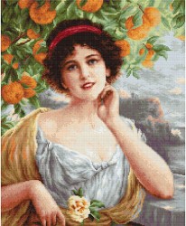 Рисунок на ткани АНГЕЛIКА арт. A512 Краса под апельсиновым деревом 30х40 см