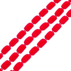 Тесьма пластиковая арт.TBY A2014-02 цв.4 красный разм.8х13мм уп.9.14м