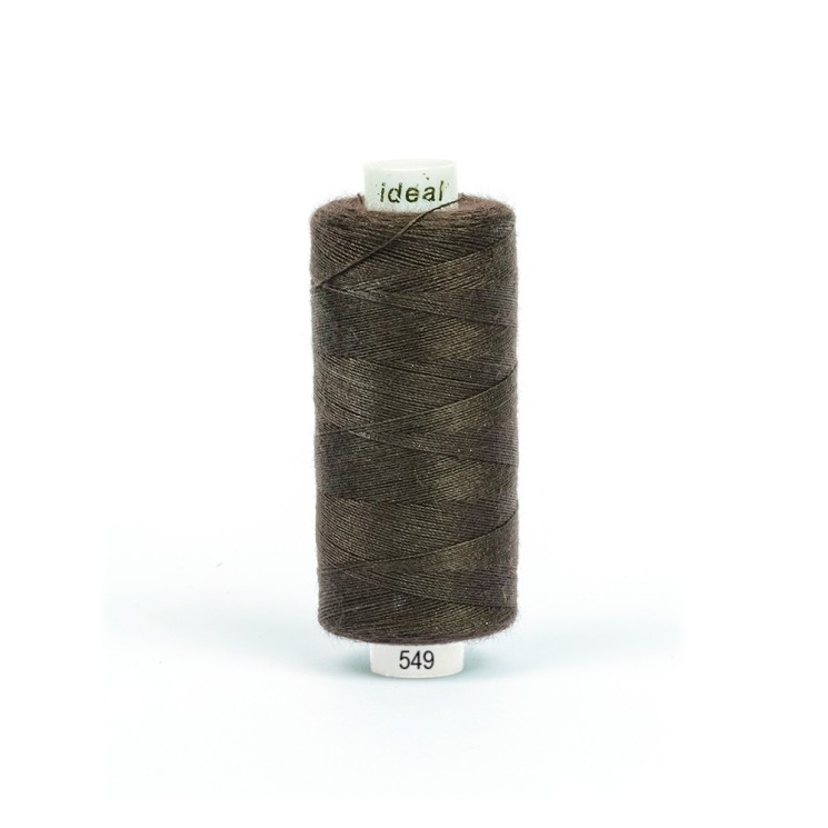 Нитки бытовые IDEAL 40/2 366м 100% п/э, цв.549 коричневый