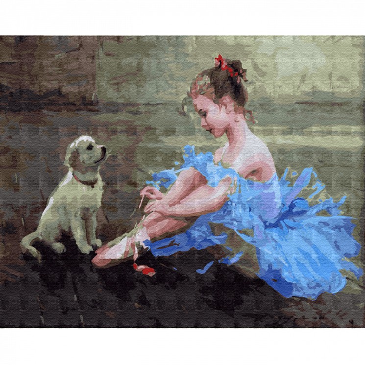 Картины по номерам Molly арт.KH0633 Маленькая балерина (28 цветов) 40х50 см