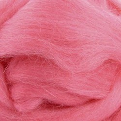Шерсть для валяния ПЕХОРКА полутонкая шерсть (100%шерсть) 50г цв.011 ярк.розовая
