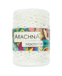Пряжа ARACHNA Macrame Maxi (80% хлопок, 20% полиэстер) 4х250г/80м цв.02 молочный