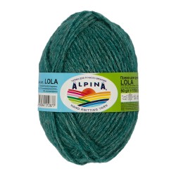 Пряжа ALPINA LOLA (55% акрил, 31% полиамид, 14% альпака) 10х50г/115м цв.05 бирюзовый