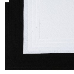 Набор листового фетра (жесткий) IDEAL 1мм 20х30см арт.FLT-HA8 уп.10 листов цв.белый,черный