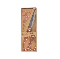 Набор подарочный Ножницы портновские 200мм. + Цапельки 90мм. розовое золото арт.111563 Maxwell premium
