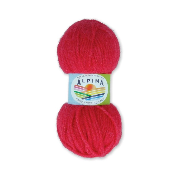 Пряжа ALPINA ALPACA TRENZA (90% альпака/ 10% полиамид) 4х50г/150м цв.17 красный упак