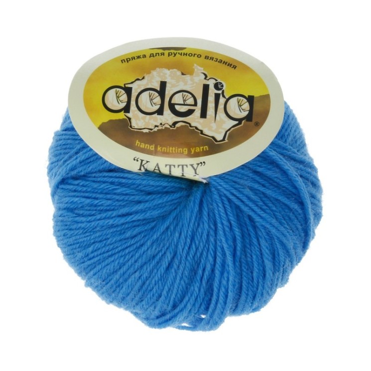 Пряжа ADELIA KATTY (100% шерсть) 10х50г/150м цв.17 яр.голубой