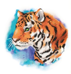 Кристальная мозаика ФРЕЯ арт.ALBP-271 Сильный тигр (постер) 30х30 см