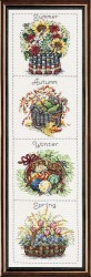 Набор для вышивания JANLYNN арт.015-0245 Сезонные корзины 15х61 см