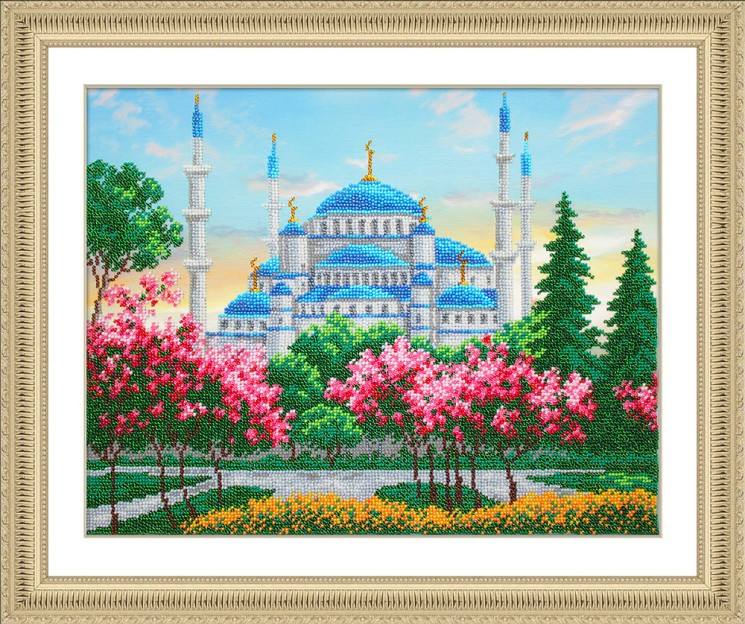 Набор для вышивания бисером ПАУТИНКА арт.Б-1506 Голубая Мечеть 36х28 см