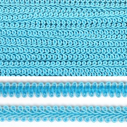 Тесьма TBY Шанель плетеная шир.12мм 0384-0016 цв.020 голубой уп.18,28м