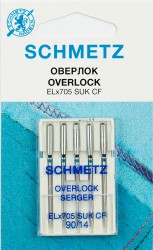 Иглы оверлок Schmetz ELx705 SUK CF №90, уп.5 игл