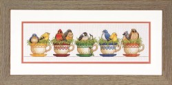 Набор для вышивания DIMENSIONS арт.DMS-70-35394 Птицы в чайных чашках 48,3x15,2 см