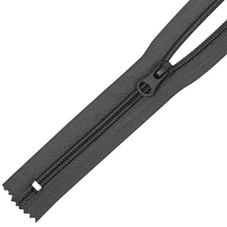 Молния MaxZipper пласт. спираль №5-N 18см н/р цв.F312 т.серый