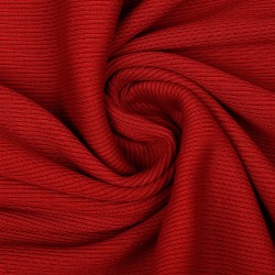 Ткань трикотаж Кашкорсе с лайкрой 350г пенье 60+60см красный 18-1550 пач.20-30кг