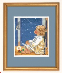 Набор для вышивания EVA ROSENSTAND арт.94-059 Мальчик смотрящий на звезды 28х35 см