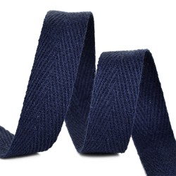 Тесьма киперная 15 мм хлопок 2,5г/см арт.TBY.CT15915 цв.S915 темно-фиолетовый уп.50м