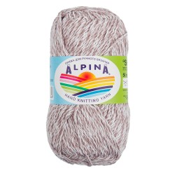Пряжа ALPINA SHEBBY (100% хлопок) 10х50г/150м цв.03 серый-белый