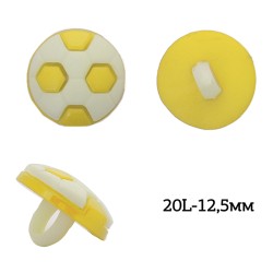Пуговицы пластик Мячик TBY.P-2820 цв.15 желтый 20L-12,5мм, на ножке, 50 шт