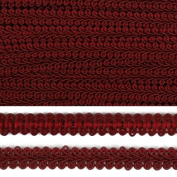 Тесьма TBY Шанель плетеная шир.12мм 0384-0016 цв.048 бордо уп.18,28м