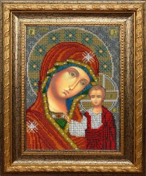 Набор для вышивания бисером ВЫШИВАЕМ БИСЕРОМ арт.L157 Икона Казанской Божией Матери