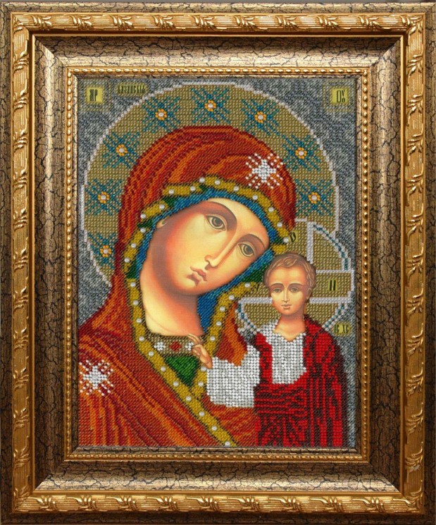 Набор для вышивания бисером ВЫШИВАЕМ БИСЕРОМ арт.L157 Икона Казанской Божией Матери
