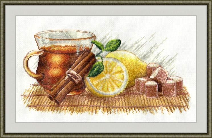Набор для вышивания ОВЕН арт. 900 Зимний чай 30х15 см