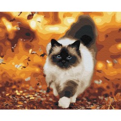 Картины по номерам Molly арт.KH0637 Осенняя прогулка (21 цвет) 40х50 см