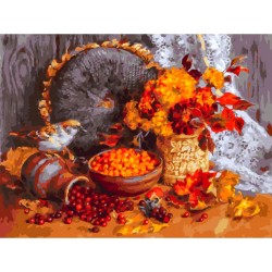 Картины по номерам Белоснежка арт.БЛ.441-AS Осенние ягоды 30х40 см